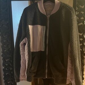 We The Free Charcoal and Lavender Sherpa Jacket